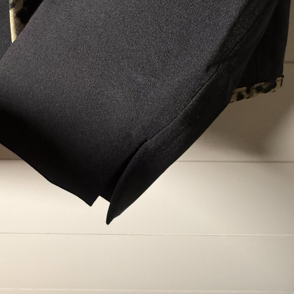 Black Label by Evan Picone Sheeth Dress & Jacket Black Leopard Print Size 14 - Picture 5 of 14